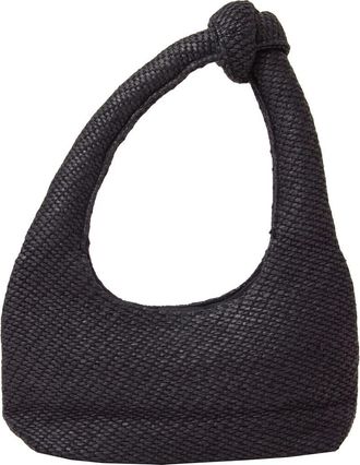 L*Space Ryder Raffia Sholder Bag in Black at Nordstrom