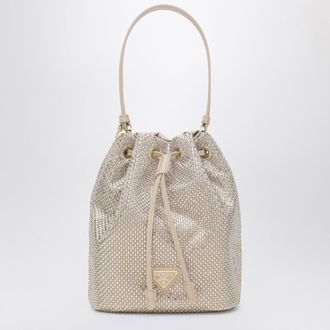 Prada Sand-coloured bucket bag with crystals