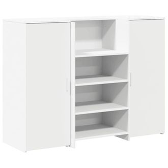 Berkfield Home Reception Desk White 135x50x103.5 cm Engineered Wood