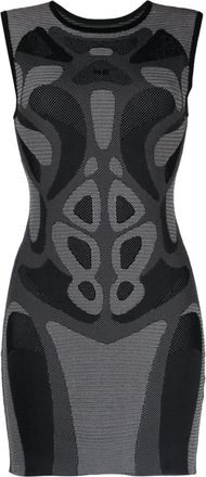 Heliot Emil patterned intarsia-knit sleeveless dress - women - Recycled Polyester/Spandex/Elastane/Nylon - M - Black