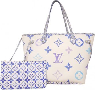 Louis Vuitton Blue White Tote Bag (Pre-Owned)