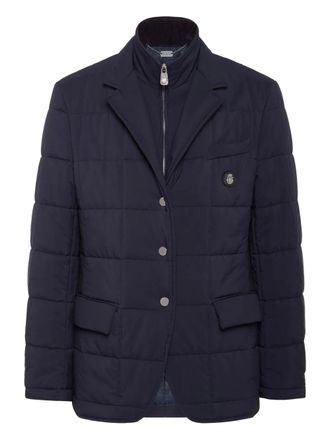 Billionaire Boys Club logo-patch blazer - men - Acetate/Polyester/Viscose/Cotton - 50 - Blue