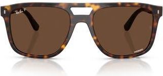 Ray-Ban Chromance 55mm Polarized Square Sunglasses in Havana at Nordstrom Rack