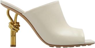 Bottega Veneta Knoopmuiltjes - Dames - Muiltjes - Beige - 36 EU - Leer - Schoenen