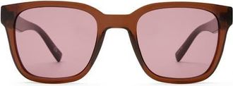 Le Specs Elixir 52mm Polarized Square Sunglasses in Dark Chocolate /Smokey Brown at Nordstrom