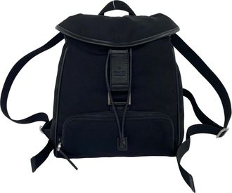 Gucci Black Nylon Leather Backpack (Pre-Owned)