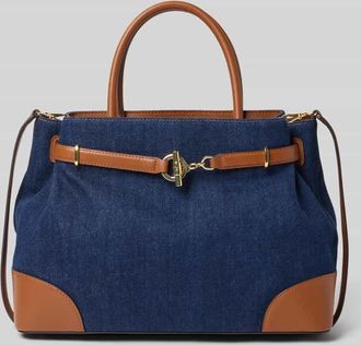 Lauren Ralph Lauren Satchel Bag mit Tragehenkel in Dunkelblau, Gr&ouml;&szlig;e 1