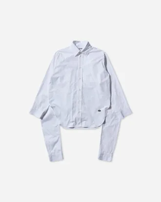 Jean Paul Gaultier Women s Oversized Hooded Shirt White