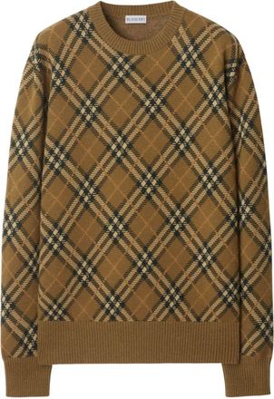 Burberry Check Wool Mohair Blend Sweater - Womens - Mohair/Wool/Polyamide