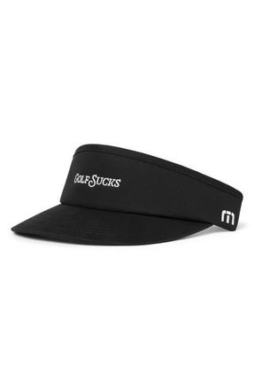 Travis Mathew Golf Sucks Adjustable Visor in Black at Nordstrom, Size One Size Oz