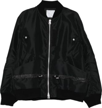 sacai Bomber con zip - Nero
