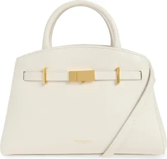 DeMellier The Small Hudson Leather Tote in Chalk at Nordstrom