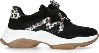 Steve Madden Womens Suede Maxfield Black Sneakers - Size UK 6