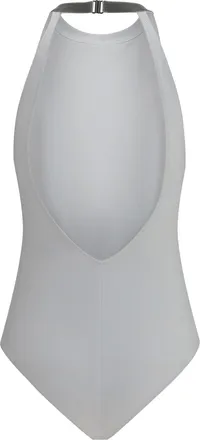 Brunello Cucinelli Womens One-Piece Swimsuit With Monili Embellishment White Polyamide Swimwear Sea Clothing