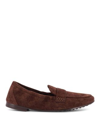Tory Burch Suede moccasin with metal logo detail