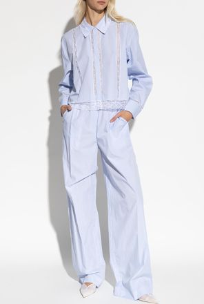 LoveShackFancy Top Delano, Womens, Light Blue