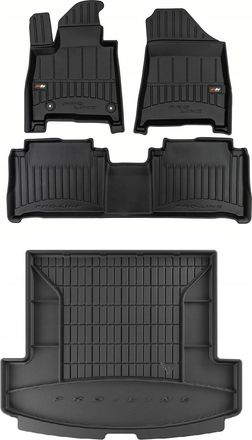 OEM Juego De Alfombrillas De Goma 3d Hyundai Santa Fe 5 Desde 2023- 7 Asientos Con