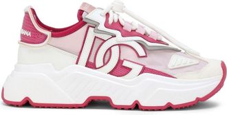 Dolce & Gabbana Day Master panelled sneakers - women - Viscose/Calf Leather/Polyamide/Sheepskin/Goat Skin/Rubber - 38.5 - Pink