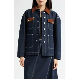 3.1 Phillip Lim Chore Denim Jacket in Dark Indigo at Nordstrom, Size X-Small