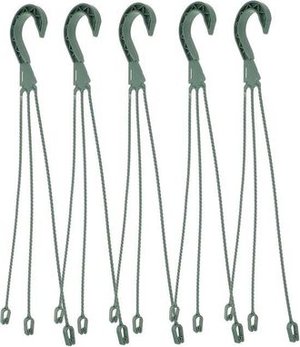 OEM Set Di 5 Ganci Verdi Per Appendere Vasi Da Fiori, 45 Cm. Gancio Per Appendere Vasi Da Fiori Con Raccolta Dellacqua Per Giardino, Muro, Casa