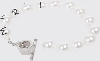 Marni Collana in ottone con perle sintetiche e cristalli