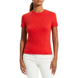 Theory 2 Nebulous Organic Cotton Tiny Tee in Poppy -Uzt at Nordstrom, Size Xx-Large