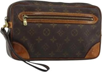 Louis Vuitton Pre-owned Clutches, female, Brown, Size: ONE SIZE Pre-owned Canvas Clutch