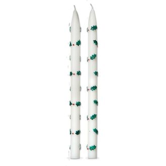 Tag Holly Berries Hand Painted Taper S/2 Green Multi Paraffin Wax Christmas at Nordstrom