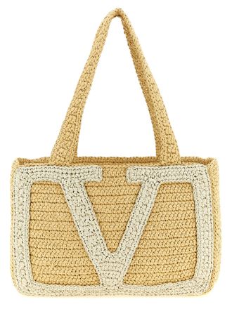 Valentino Garavani White Viscose Tote Womens Bag