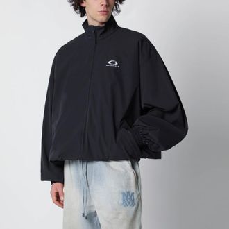 Balenciaga Black washed Loop Sports Icon zip jacket