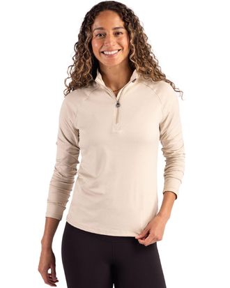 Cutter & Buck Coastline Epic Comfort Recycled Womens Quarter Zip