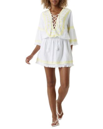 Melissa Odabash Martina Linen-Blend Short Dress
