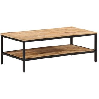 vidaXL vidaXL Tavolino 100x50x35 cm in Legno Massello di Mango Grezzo