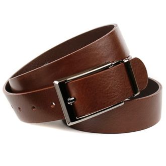 Anthoni Crown Lederg&uuml;rtel ANTHONI CROWN, Herren, Gr. 100, braun (dunkelbraun), Leder, unifarben, G&uuml;rtel Lederg&uuml;rtel, Volllederg&uuml;rtel in dunkelbraun
