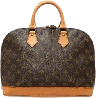 Louis Vuitton Pre-owned Alma Monogram Handbag - Dames - Vintage Handtas - Bruin - ONE Size - Leer - Vintage