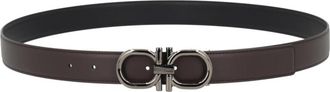 Ferragamo Dark Brown Cut To Size Reversible Belt