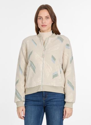 Ragwear Fleecejacke RAGWEAR CAIRRO PRINT, Damen, Gr. XXL, bone, Fleece, Obermaterial: 100% Polyester, gemustert, Basic h&uuml;ftlang, Rundhals, Jacken Fleecejacke