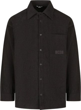 GCDS Sobrecamisa de Trabajo - Shirts - Hombre - Negro - XS