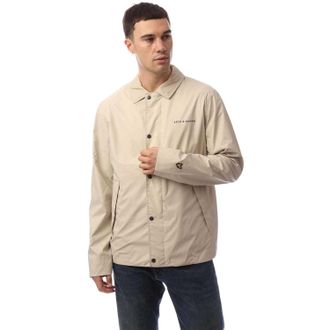 Lyle & Scott Mens Coach Jacket (Beige) - Size Medium