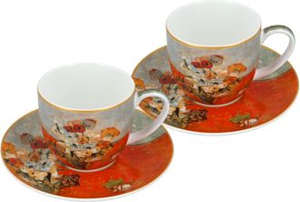 OEM Carmani, Juego De 2 Tazas De 220 Ml - Van Gogh/rosas Y An&eacute;monas
