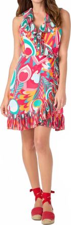 Trina Turk Marseille Sleeveless Wrap Dress In Dramont