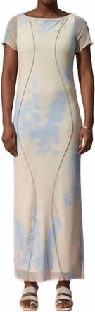 F&ecirc;te Imp&eacute;riale Hemera Short Sleeves Long Dress In Ice Melt