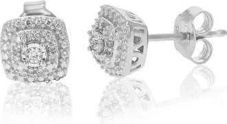 Vir Jewels 1/10 cttw Lab Grown Diamond Composite Earrings in Sterling Silver With Push Backs For Women