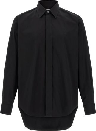 Alexander McQueen Logo Embroidery Shirt - Heren - Casual Overhemden - Zwart - M - Katoen - Overhemden