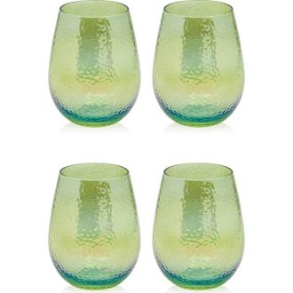 Zodax Apertivo Set of 4 Stemless Glasses in Green at Nordstrom Rack