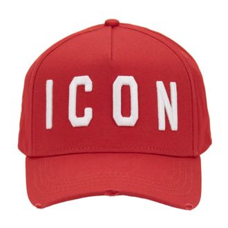 Dsquared2 Baseballpet - unisex - Petten - Rood - ONE Size - Katoen - Accessoires