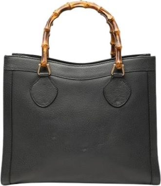 Gucci Pre-owned Diana Tote Bag - Dames - Vintage Handtas - Zwart - ONE Size - Leer - Vintage