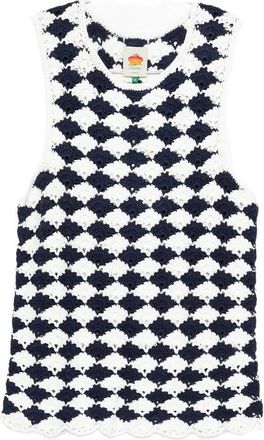 Farm Rio Top Blu, Bianco-Donna