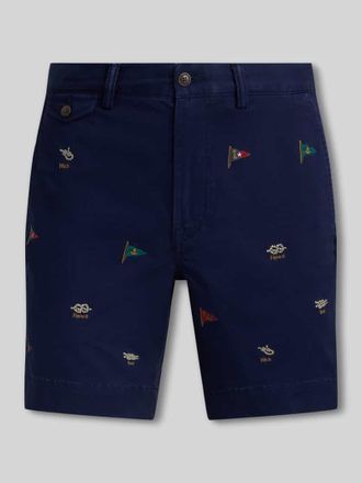 Polo Ralph Lauren Regular Fit Shorts mit Stitching Details in Marine, Gr&ouml;&szlig;e 30