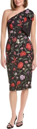 Rene Ruiz One Shoulder Printed Mikado Fit & Flare Gown